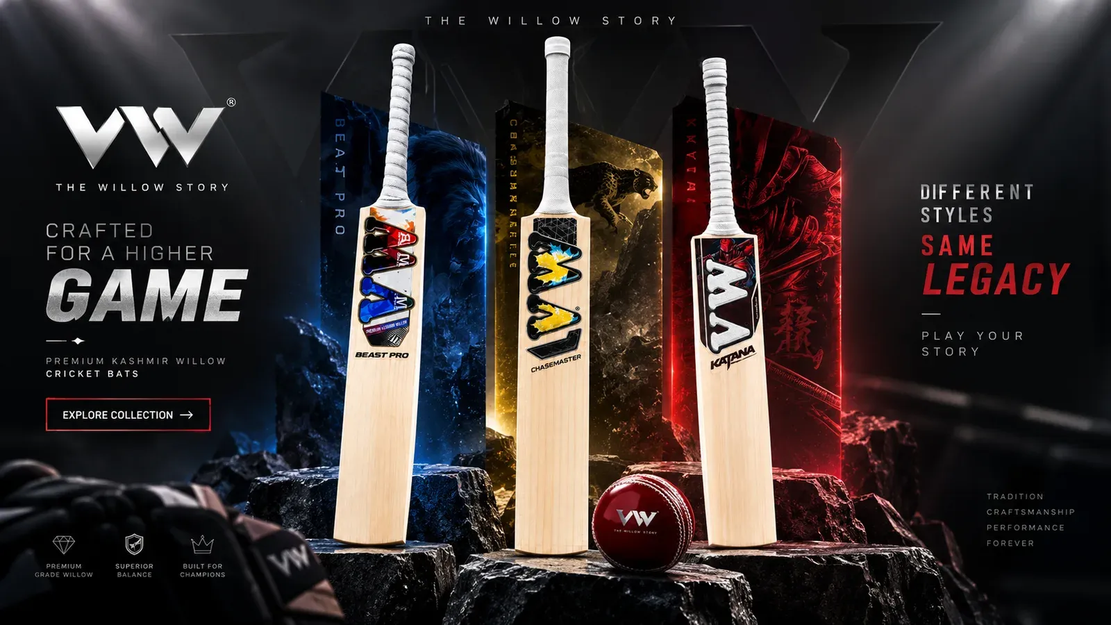 Valley Woods Kashmir Willow cricket bats